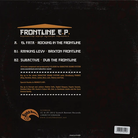 Subactive, El Fata, Ranking Levy - Frontline EP