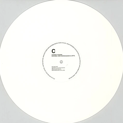 Audio88 & Yassin - Nochmal Zwei Herrengedeck, Bitte White Vinyl Edition