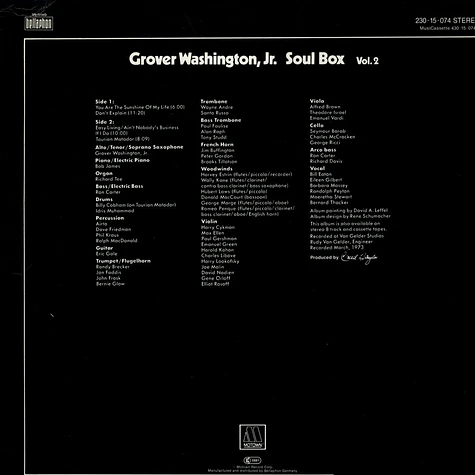 Grover Washington, Jr. - Soul Box Vol. 2