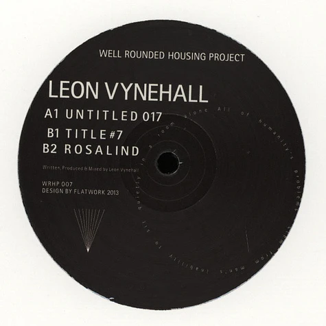 Leon Vynehall - Rosalind EP