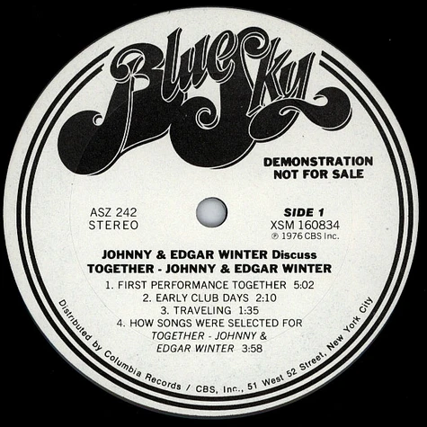 Johnny and Edgar Winter - Johnny and Edgar Winter Discuss Together