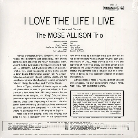 Mode Allison - Love The Life I Live