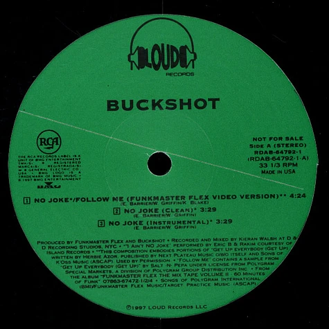 Buckshot - No Joke / Follow Me