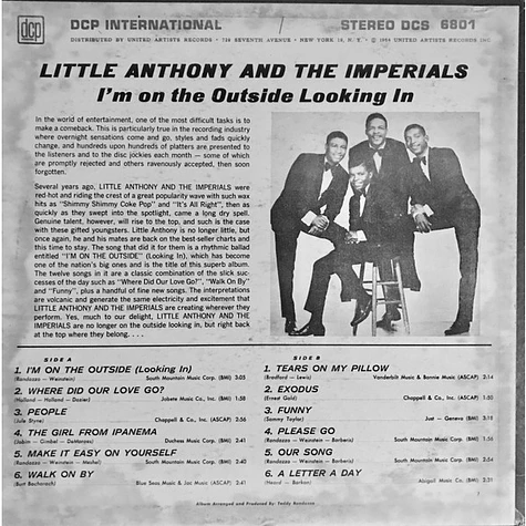 Little Anthony & The Imperials - I'm On The Outside (Looking In)