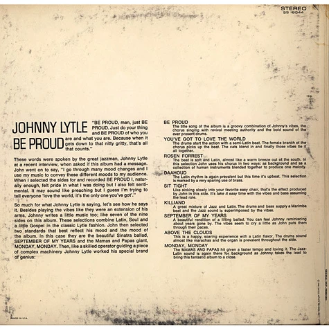 Johnny Lytle - Be Proud