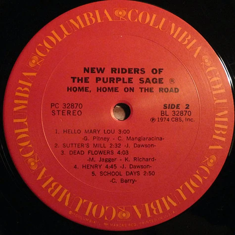 New Riders Of The Purple Sage - Home, Home On The Road