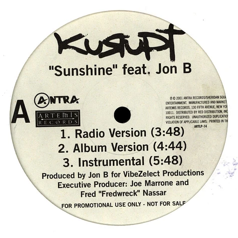 Kurupt - Sunshine / Can't Go Wrong