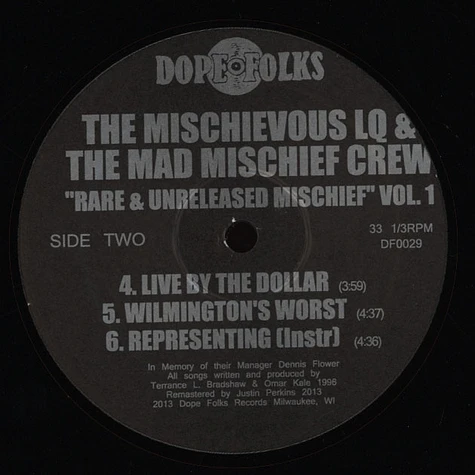 The Mischievous LQ & The Mad Mischief Crew - Rare & Unreleased Mischief Volume 1