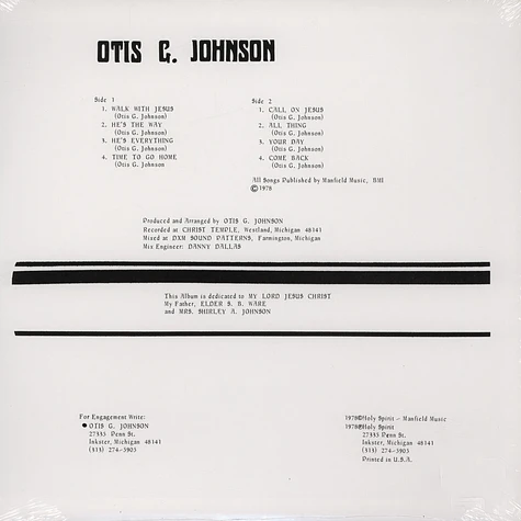Otis G. Johnson - Everything - God Is Love 78