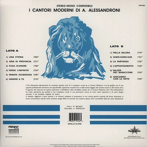 Alessandro Alessandroni - I Cantori Moderni