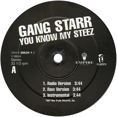 Gang Starr - You Know My Steez