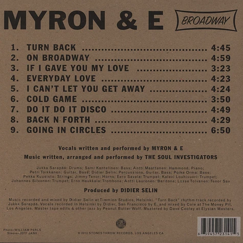 Myron & E with The Soul Investigators - Broadway