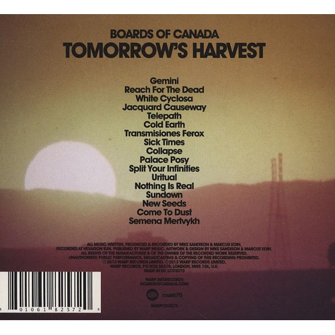 Boards Of Canada - Tomorrow's Harvest Limited Edition