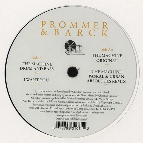 Prommer & Barck - The Machine EP
