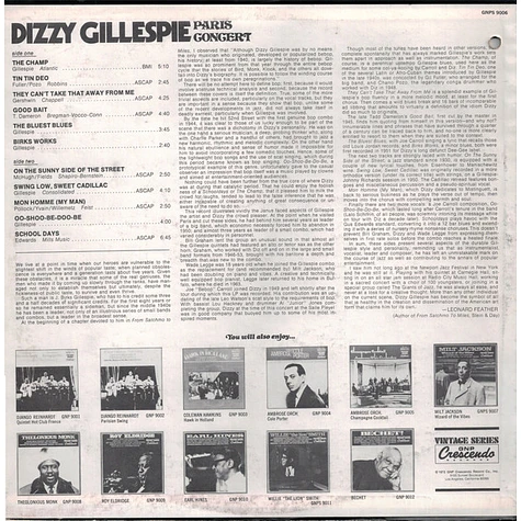 Dizzy Gillespie - Paris Concert