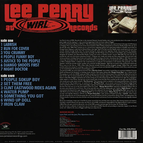 Lee Perry - Lee Perry At WIRL Record