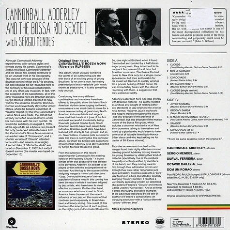Cannonball Adderley - And The Bossa Rio Sextet With Sergio Mendes