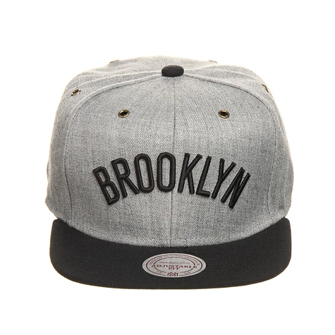 Mitchell & Ness - Brooklyn Nets NBA Vintage Heather Grey Wool Strapback Cap