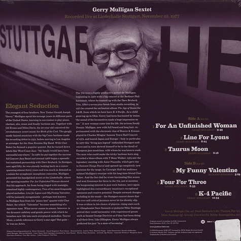 Gerry Mulligan - Gerry Mulligan Sextet