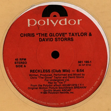 Chris "The Glove" Taylor & David Storrs - Reckless