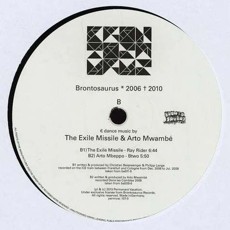 Arto Mwambé/The Exile Missile - Brontosaurus EP