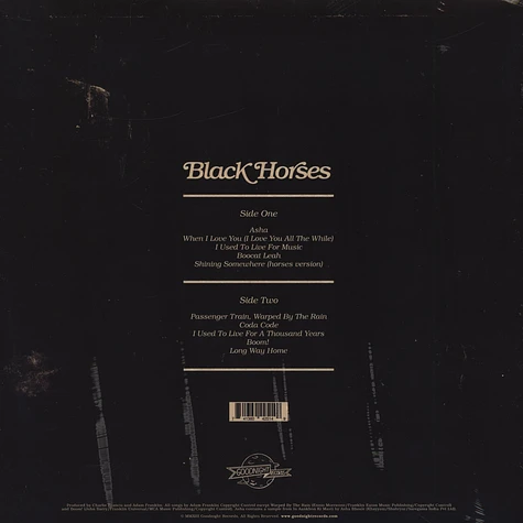Adam Franklin / Bolts Of Melody - Black Horses