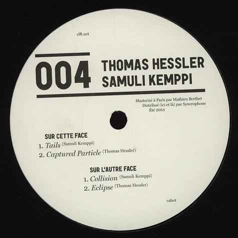 Thomas Hessler / Samuli Kemppi - Cahot EP