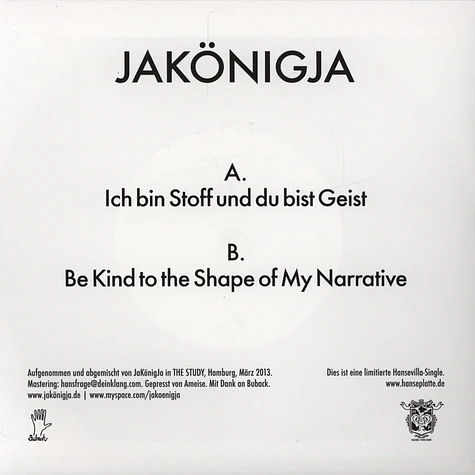 JaKönigJa - Ich bin Stoff und du bist Geist