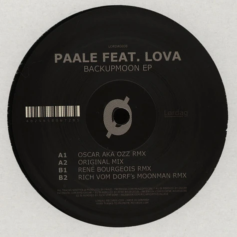 Paale Feat. Lova - Backupmoon EP