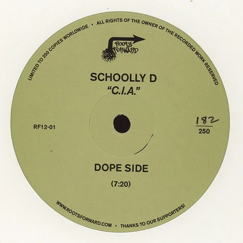 Schoolly D - Cold Blooded Blitz Black Vinyl Edition