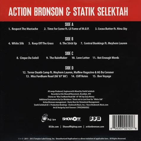 Action Bronson & Statik Selektah - Well-Done Red Vinyl Edition