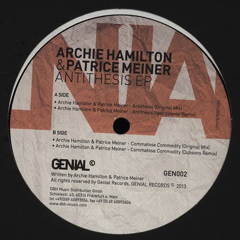 Archie Hamilton & Patrice Meiner - Antithesis EP