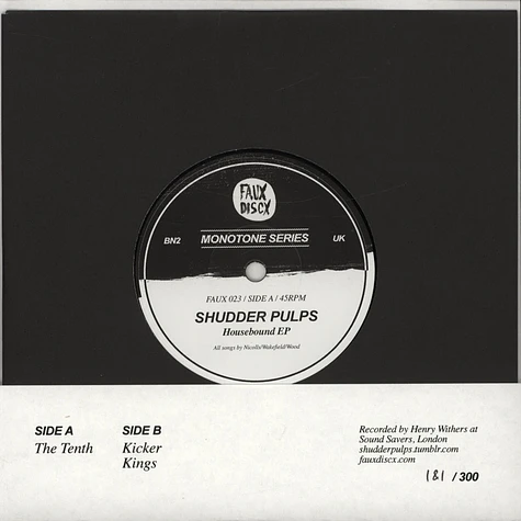 Shudder Pulps - Housebound EP