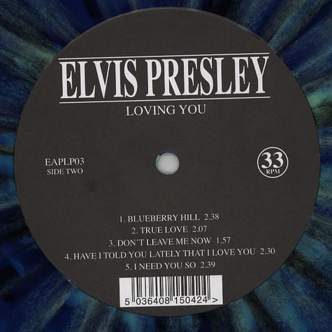 Elvis Presley - Loving You Blue Splatter Vinyl Edition