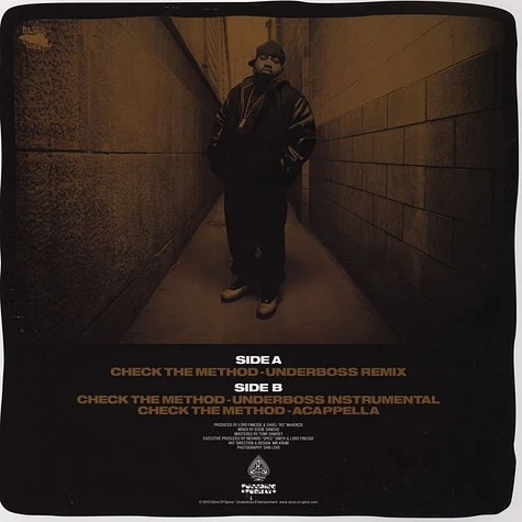 Lord Finesse - Check The Method Underboss Remix Black Vinyl Edition