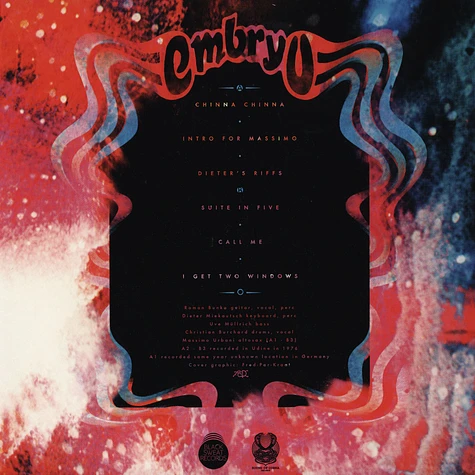 Embryo - Message From Era Ora Black Vinyl Edition