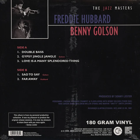 Freddie Hubbard & Benny Golson - The Jazz Masters