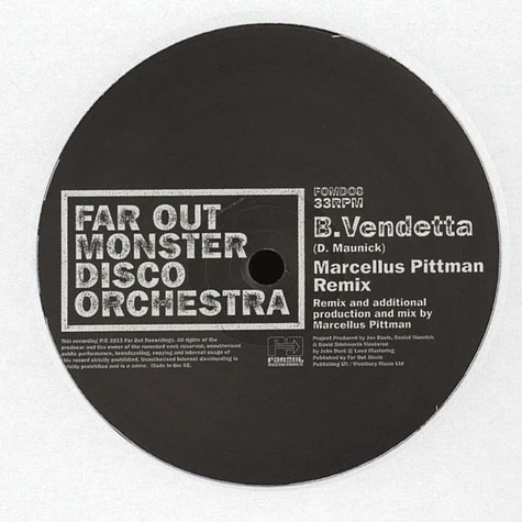 Far Out Monster Disco Orchestra - Vendetta Mark Pritchard & Marcellus Pittman Remixes