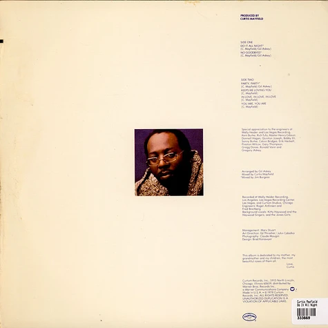 Curtis Mayfield - Do It All Night