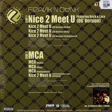 Frank-N-Dank - Nice 2 Meet U / MCA