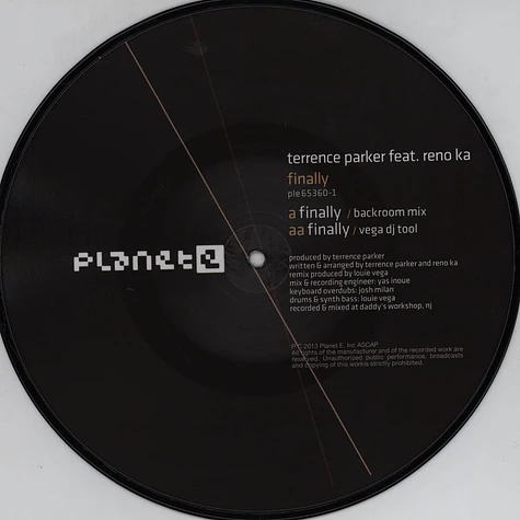 Terrence Parker - Finally (10" Limited Edition - Carl Craig / Louie Vega Remixes)