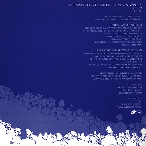 Spirit Of Versailles - Live ON WNYU