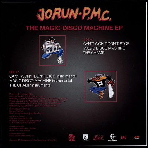 Jorun PMC (Jorun Bombay & Phill Most Chill) - Magic Disco Machine EP