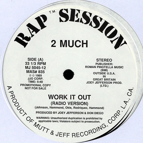 2 Much - Work It Out