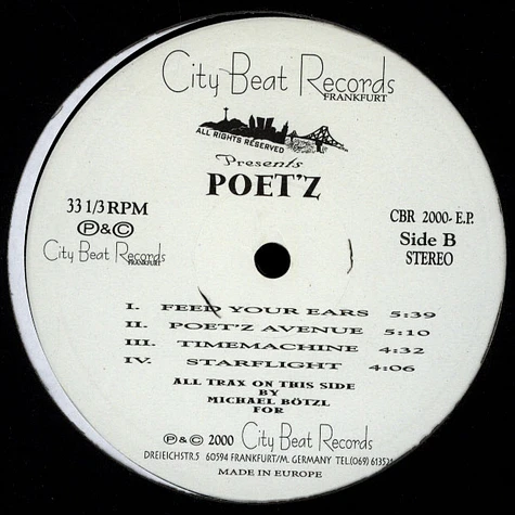 Audio Sonic Crew / Poet'z - City Beat Records Frankfurt Presents