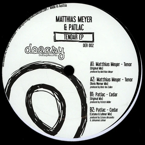 Matthias Meyer & Patlac - Tendar EP