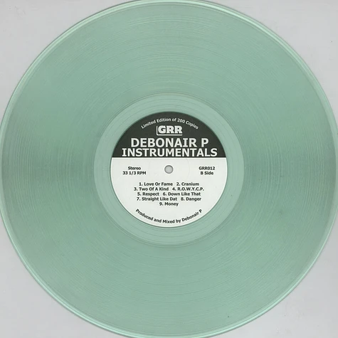 Debonair P - Instrumentals Clear Vinyl Edition