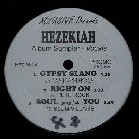 Hezekiah - Album sampler