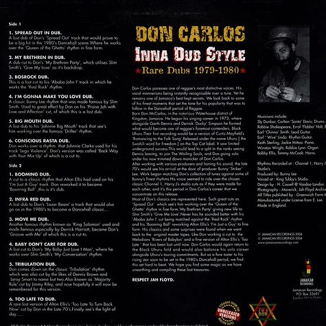 Don Carlos - Inna Dub Style (Rare Dubs 1979-1980)