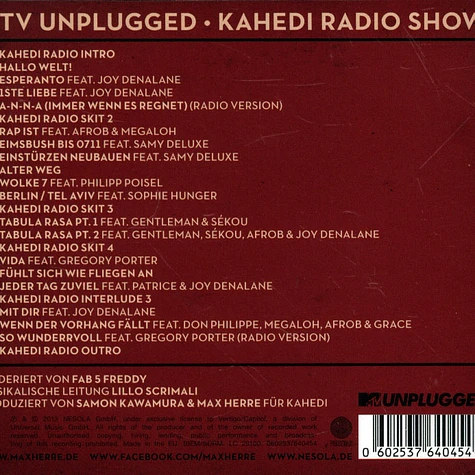 Max Herre - MTV Unplugged: Kahedi Radio Show